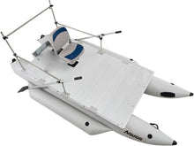 Load image into Gallery viewer, Aquos Heavy-Duty Thermobonding 0.9mm Thickness PVC 12.5ft Inflatable Pontoon Boat with Guard Bar and Folding Seat for Bass Fishing, Lure Fishing, Aluminum Floor Board