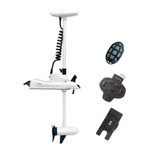 Load image into Gallery viewer, AQUOS White Haswing Cayman 12V 55LBS 48" Shaft Bow Mount Electric Trolling Motor Portable,Variable Speed with Foot Control/Quick Release Bracket for Bass Fishing Boats Freshwater and Saltwater Use, quiet operation
