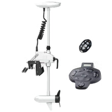 Load image into Gallery viewer, AQUOS Haswing 12V 55LBS 26inch Transom Trolling Motor with 2.4 G Wireless Remote Control and Wireless Foot Control for Inflatable Pontoon Boat, Dinghy Kayak Fishing, One Person Boat Fishing