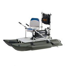Load image into Gallery viewer, AQUOS 2021 New Backpack Series 7.5ft Inflatable Pontoon Boat with Haswing Transom Hand Control 12V 20LBS Trolling Motor