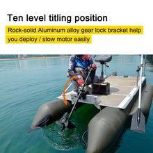 Load image into Gallery viewer, AQUOS 2021 New Backpack Series 7.5ft Inflatable Pontoon Boat with Haswing Bow Mount 12V 55LBS Hand Control Trolling Motor