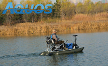 Load image into Gallery viewer, AQUOS 2021 New Backpack Series 8.8ft Inflatable Pontoon Boat with Haswing 12V 20lbs Bow Mount Hand Control Trolling Motor