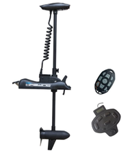 Load image into Gallery viewer, AQUOS Black Haswing Cayman 12V 55LBS 48" Shaft Bow Mount Electric Trolling Motor Portable, Variable Speed,with Foot Control for Bass Fishing Boats Freshwater and Saltwater