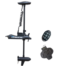 Load image into Gallery viewer, AQUOS Black Haswing Cayman 12V 55LBS 54" Shaft Bow Mount Electric Trolling Motor Portable, Variable Speed with Foot Control for Bass Fishing Boats Freshwater and Saltwater Use, Energy Saving, Quiet Operation