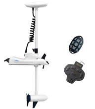 Load image into Gallery viewer, AQUOS White Haswing Cayman 12V 55LBS 48" Shaft Bow Mount Electric Trolling Motor Portable, Variable Speed with Foot Control for Bass Fishing Boats Freshwater and Saltwater Use,Quiet Operation