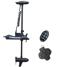 Load image into Gallery viewer, AQUOS Black Haswing Cayman 24V 80LBS 54" Shaft Bow Mount Electric Trolling Motor Lightweight, Variable Speed, with Foot Control for Bass Fishing Boats Freshwater and Saltwater Use
