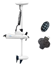 Load image into Gallery viewer, AQUOS White Haswing Cayman 24V 80LBS 48" Shaft Bow Mount Electric Trolling Motor Lightweight, Variable Speed, with Foot Control for Bass Fishing Boats Freshwater and Saltwater Use, quiet operation