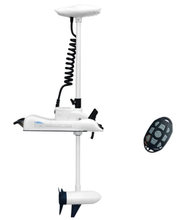 Load image into Gallery viewer, AQUOS White Haswing Cayman 24V 80LBS 48" Shaft Bow Mount Electric Trolling Motor Portable, Variable Speed for Bass Fishing Boats Freshwater and Saltwater Use, Energy Saving, Precise Control, Quiet Operation