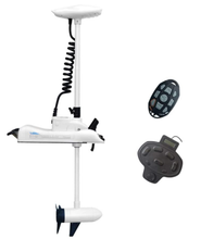 Load image into Gallery viewer, AQUOS White Haswing Cayman 24V 80LBS 54" Shaft Bow Mount Electric Trolling Motor Lightweight, Variable Speed, with Foot Control for Bass Fishing Boats Freshwater and Saltwater Use, energy saving, quiet operation