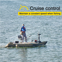 Load image into Gallery viewer, AQUOS Black Haswing Cayman 12V 55LBS 48" Shaft Bow Mount Electric Trolling Motor Portable, Variable Speed with Quick Release Bracket