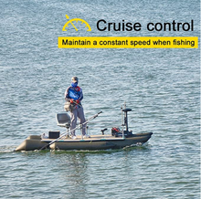 Load image into Gallery viewer, AQUOS Black Haswing CaymanB 24V 80LBS 48inch Shaft Electric Bow Mount Trolling Motor with Remote Control