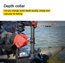 Load image into Gallery viewer, AQUOS Black Haswing Cayman 24V 80lbs 48inch Bow Mount Electric Trolling Motor Lightweight, Variable Speed, with Foot Control/Quick Release Bracket for Bass Fishing Boats Freshwater and Saltwater Use, quiet operation