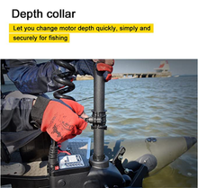 Load image into Gallery viewer, AQUOS Black Haswing Cayman 12V 55LBS 48" Shaft Bow Mount Electric Trolling Motor Portable, Variable Speed with Quick Release Bracket (UPC 707870902198)