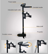 Load image into Gallery viewer, AQUOS Haswing 12V 20LBS Bow Mount Trolling Motor for PF Series Small Pontoon Boat, Inflatable Pontoon Boat, Kayaks, Small Dinghies Rafts