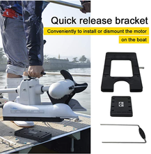 Load image into Gallery viewer, AQUOS HASWING White 12V55LBS 54inch Bow Mount Trolling Motor with 2.4G Remote Control, Wireless Foot Control, Quick Release Bracket for Inflatable Boat Aluminum Boat Fishing Freshwater/Saltwater