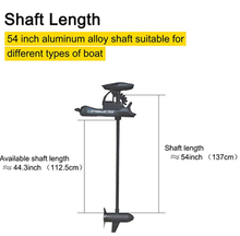 Load image into Gallery viewer, AQUOS Black Haswing Cayman 24V 80LBS 54" Shaft Bow Mount Electric Trolling Motor Portable,Variable Speed,with Quick Release Bracket for Bass Fishing Boats Freshwater and Saltwater Use, Quiet Operation