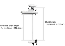Load image into Gallery viewer, AQUOS White Haswing Cayman 12V 55LBS 54" Shaft Bow Mount Electric Trolling Motor with 2.4G Wireless Remote Control, Variable Speed, for Bass Fishing Boat Freshwater and Saltwater Use, quiet operation