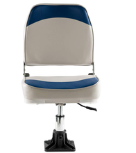 Load image into Gallery viewer, AQUOS boat accessories 360° Swivel Folding Seat with Adjustable Height Power Pedestal Seat Mount 13inch to 18inch for RIG, Bass Fishing Boat, Pontoon Boat