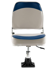 Load image into Gallery viewer, AQUOS boat accessories 360° Swivel Folding Seat with Adjustable Height Power Pedestal Seat Mount 10inch to 13inch for RIG, Bass Fishing Boat, Pontoon Boat