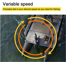 Load image into Gallery viewer, AQUOS Black Haswing Cayman 12V 55LBS 48" Shaft Bow Mount Electric Trolling Motor Portable, Variable Speed with Quick Release Bracket (UPC 707870902198)
