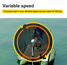 Load image into Gallery viewer, AQUOS White Haswing Cayman 12V 55LBS 48" Shaft Bow Mount Electric Trolling Motor Portable, Variable Speed with Quick release bracket for Bass Fishing Boats Freshwater and Saltwater Use,Quiet Operation