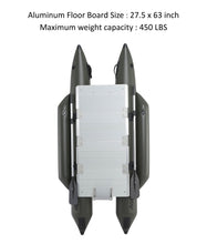 Load image into Gallery viewer, AQUOS 2021 New Backpack Series 8.8ft Inflatable Pontoon Boat with Haswing Bow Mount 12V 55LBS Remote Control Trolling Motor