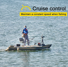 Load image into Gallery viewer, AQUOS Black Haswing Cayman 24V 80lbs 48inch Bow Mount Electric Trolling Motor Lightweight, Variable Speed, with Foot Control/Quick Release Bracket for Bass Fishing Boats Freshwater and Saltwater Use, quiet operation