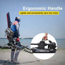 Load image into Gallery viewer, AQUOS Black Haswing Cayman 12V 55LBS 48 inch shaft Bow Mount Electric Trolling Motor with 2.4G Wireless Remote control, Wireless Foot Control and Quick Release Bracket for Freshwater/Saltwater, quiet operation