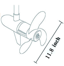 Load image into Gallery viewer, AQUOS Haswing 3 Blade Propeller for 24V 110LBS Trolling Motors, 11.8 Inch Diam