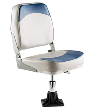 Load image into Gallery viewer, AQUOS boat accessories 360° Swivel Folding Seat with Adjustable Height Power Pedestal Seat Mount 13inch to 18inch for RIG, Bass Fishing Boat, Pontoon Boat