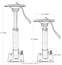 Load image into Gallery viewer, AQUOS boat accessories New Adjustable Boat Seat Pedestal Smooth 360° Rotation Gas Lift Swivel, Support 13"-18", for Bass Fishing Boat,Aluminum,Wooden Boat,Fiberglass Hard Hull Boat