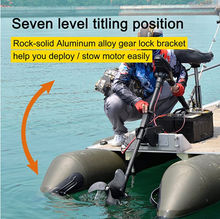 Load image into Gallery viewer, AQUOS Black Haswing 24V 110LBS 35.5" Shaft Transom motor Electric Trolling Motor for Freshwater and Saltwater Use