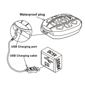 AQUOS Black Haswing Cayman trolling motor accessories  2.4G Version Remote Control for 50700/50718D/50706 Electric Trolling Motor for Bass Fishing on Bass Boat, Jon Boat, Pontoon Boat, Inflatable Boat, Not for GPS Motor