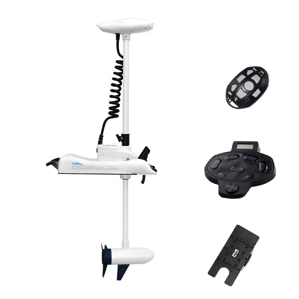 Haswing CaymanB 12V 55LBS 48in Bow Mount Trolling Motor – Wireless Remote & Foot Control, Quick Release