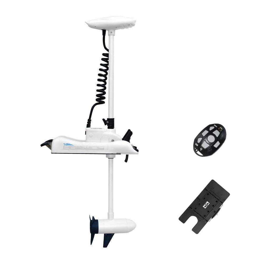 Haswing CaymanB 12V 55LBS 54in Bow Mount Trolling Motor – Wireless Remote, Quick Release Bracket