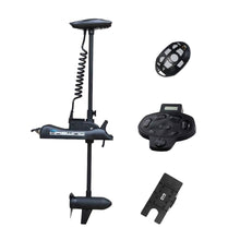 Load image into Gallery viewer, AQUOS Black Haswing Cayman 12V 55LBS 48 inch shaft Bow Mount Electric Trolling Motor with 2.4G Wireless Remote control, Wireless Foot Control and Quick Release Bracket for Freshwater/Saltwater, quiet operation
