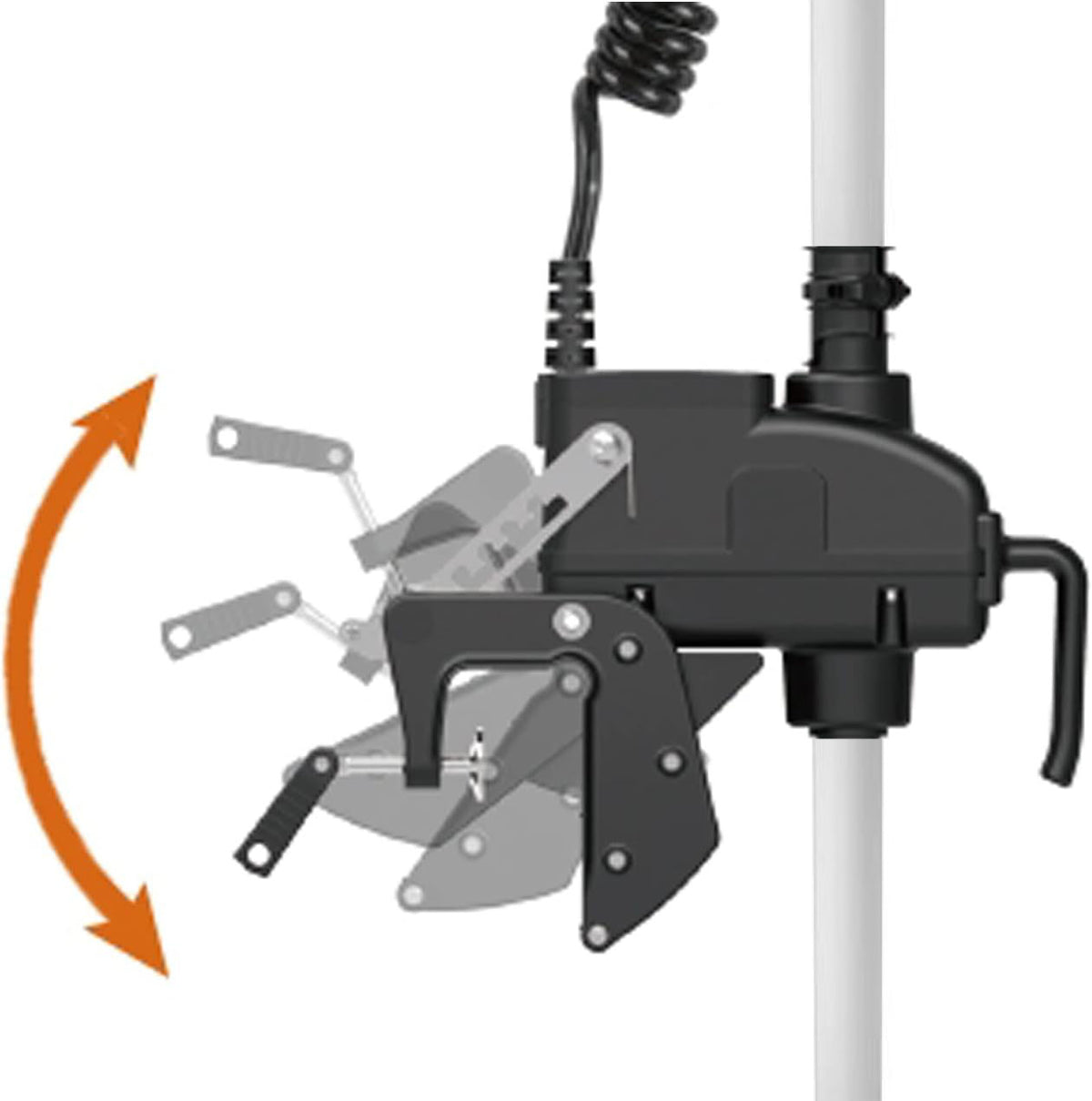 Haswing CaymanT 12V 55LBS 26in Transom Trolling Motor – Wireless Remote & Wireless Foot Control Option