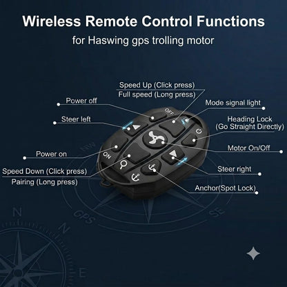 Haswing Rechargeable Wireless GPS Trolling Motor Remote Control