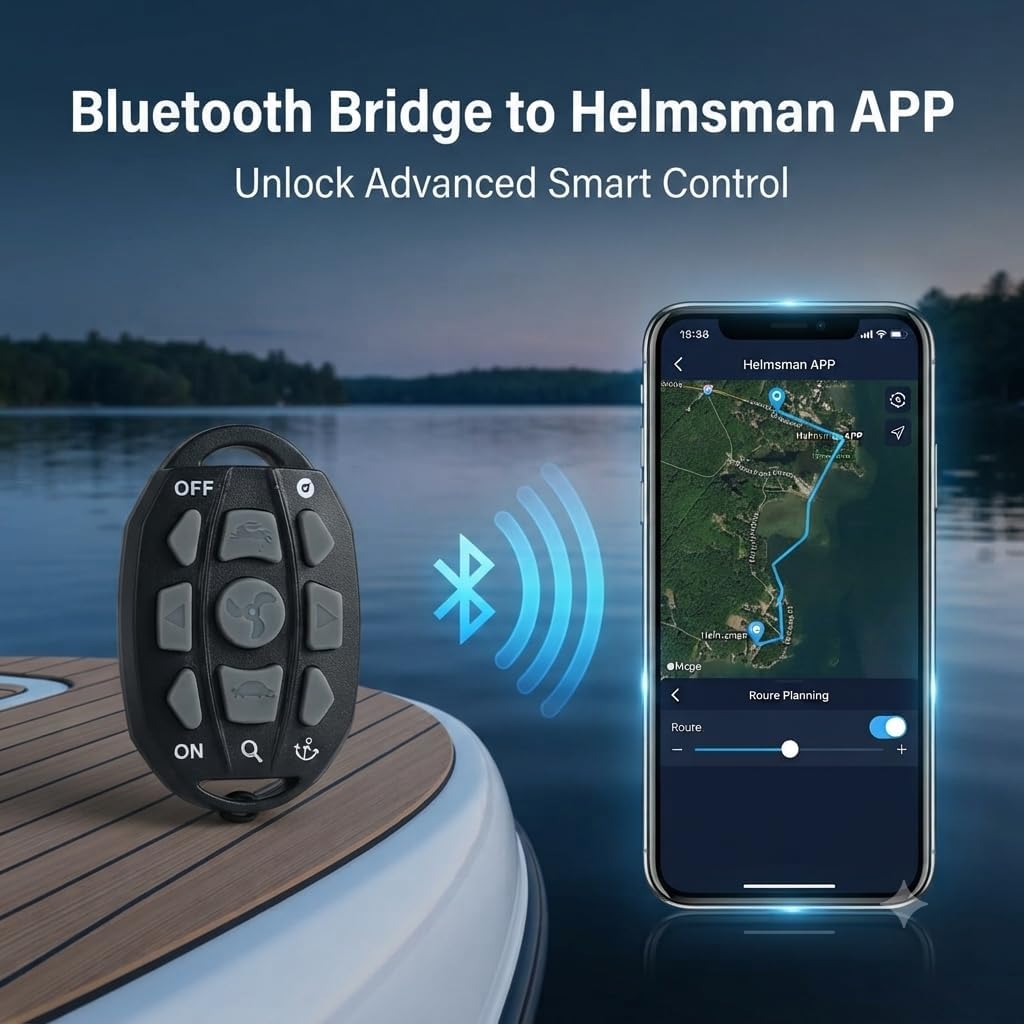Haswing Rechargeable Wireless GPS Trolling Motor Remote Control