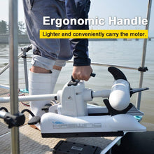 Load image into Gallery viewer, AQUOS White Haswing Cayman 12V 55LBS 48&quot; Shaft Bow Mount Electric Trolling Motor Portable, Variable Speed for Bass Fishing Boats Freshwater and Saltwater Use, Quiet Operation

