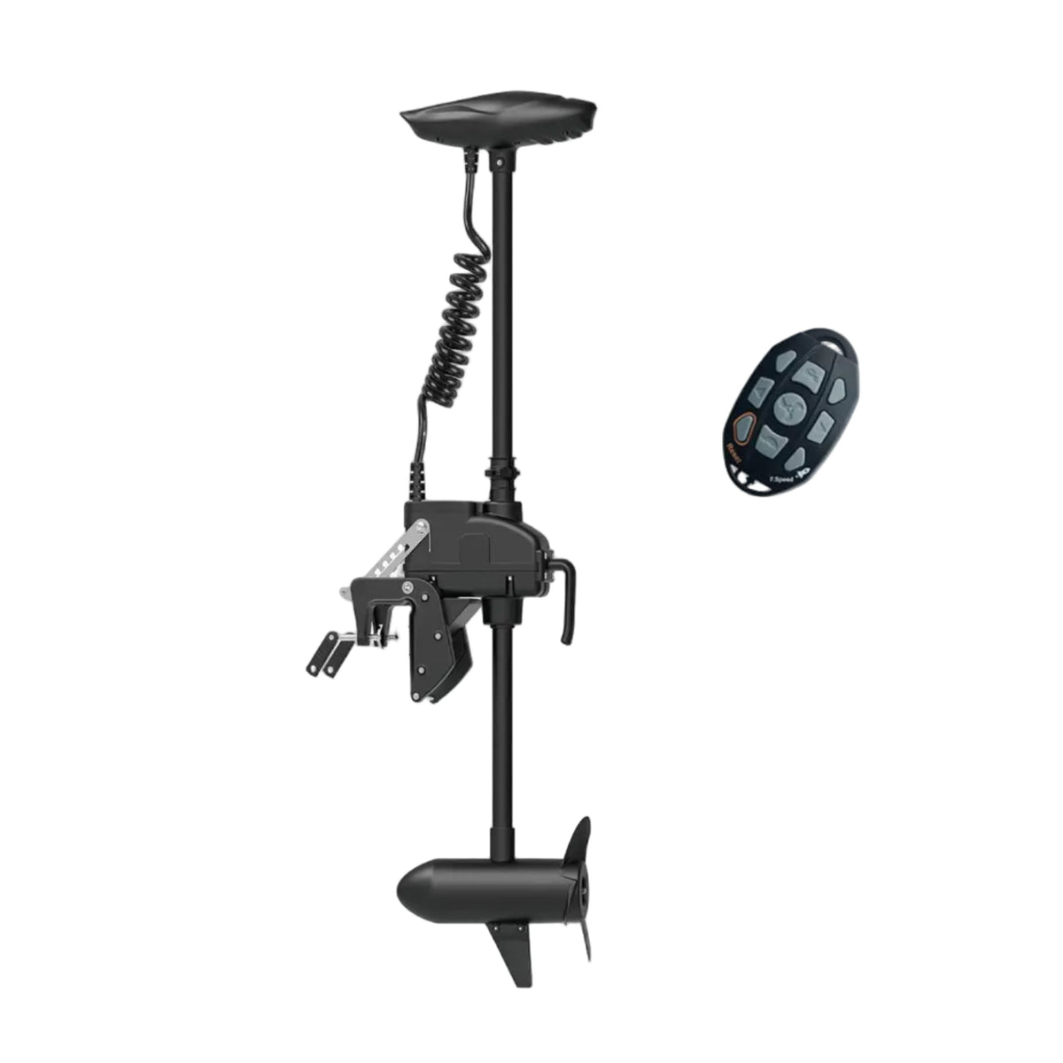 Haswing CaymanT 12V 55LBS 39in Transom Trolling Motor – Wireless Remote & Wireless Foot Control Option