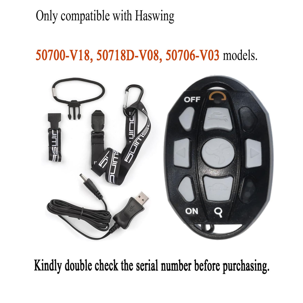 Haswing Wireless Remote Control for 50700 50718D 50706 Trolling Motors