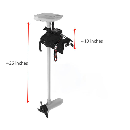 Haswing CaymanT 12V 55LBS 26in Transom Trolling Motor – Wireless Remote & Wireless Foot Control Option