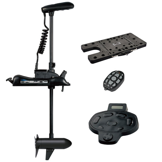 Haswing GPS 12V 55LBS 54in Bow Mount Trolling Motor - Wireless Remote, Foot Control, Quick Release Bracket