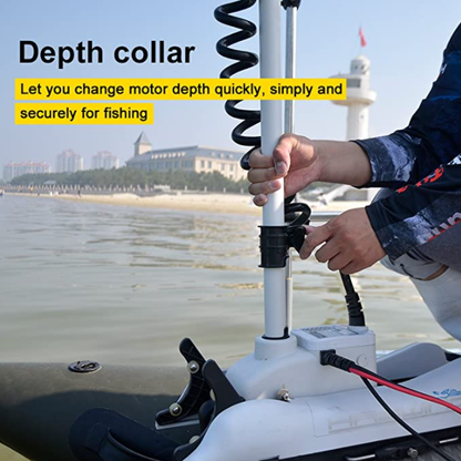 Haswing CaymanB 12V 55LBS 48in Bow Mount Trolling Motor – Wireless Remote & Foot Control, Quick Release