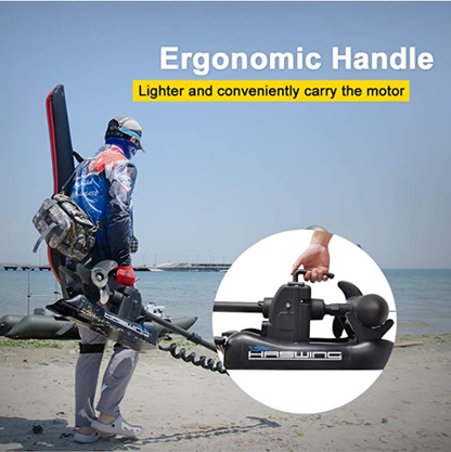 Haswing CaymanB 12V 55LBS 54in Bow Mount Trolling Motor – Wireless Remote, Quick Release Bracket
