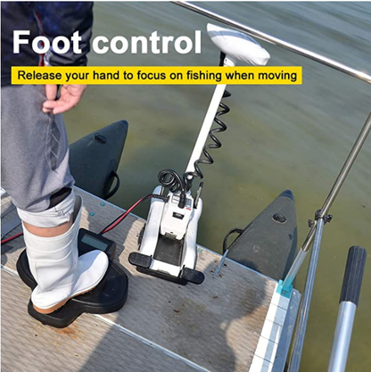 Haswing CaymanB 24V 80LBS 48in Bow Mount Trolling Motor – Wireless Remote & Wireless Foot Control, Quick Release