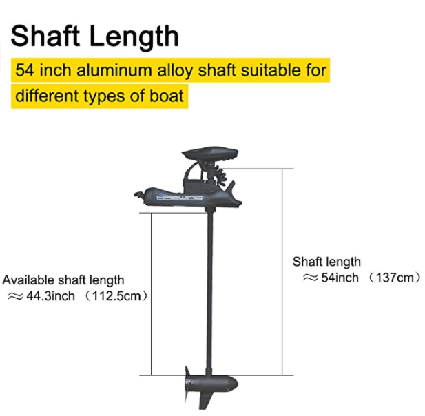 Haswing CaymanB 12V 55LBS 54in Bow Mount Trolling Motor – Wireless Remote & Wireless Foot Control, Quick Release