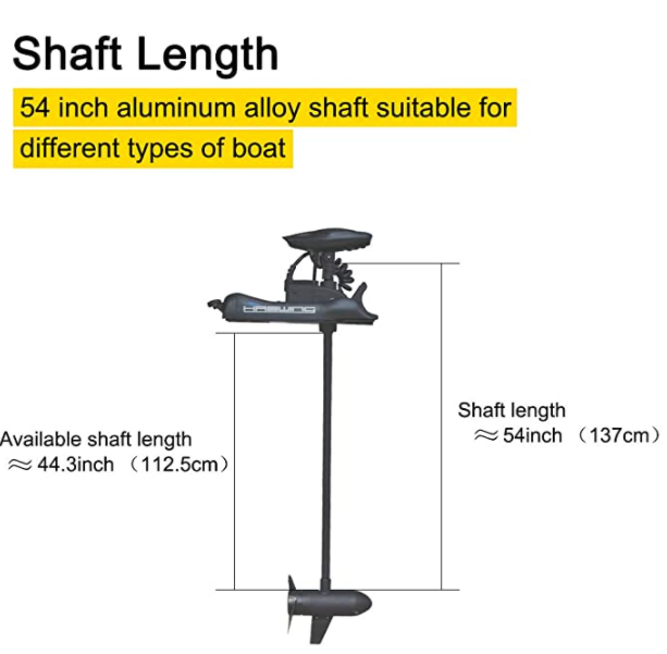 Haswing CaymanB 24V 80LBS 54in Bow Mount Trolling Motor – Wireless Remote & Wireless Foot Control, Quick Release