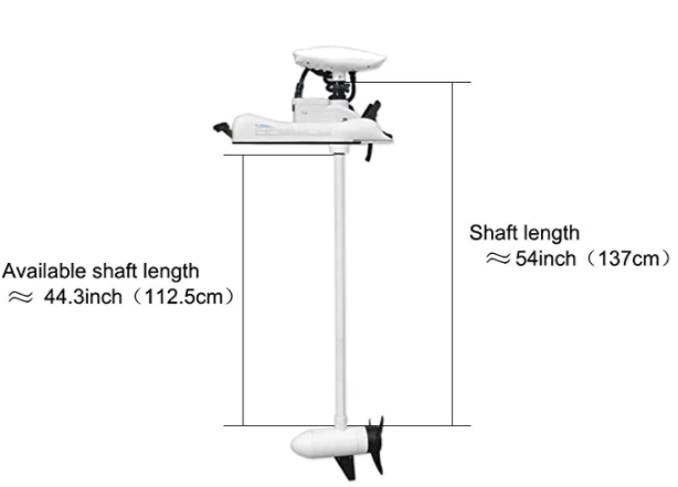 Haswing CaymanB 12V 55LBS 54in Bow Mount Trolling Motor – Wireless Remote